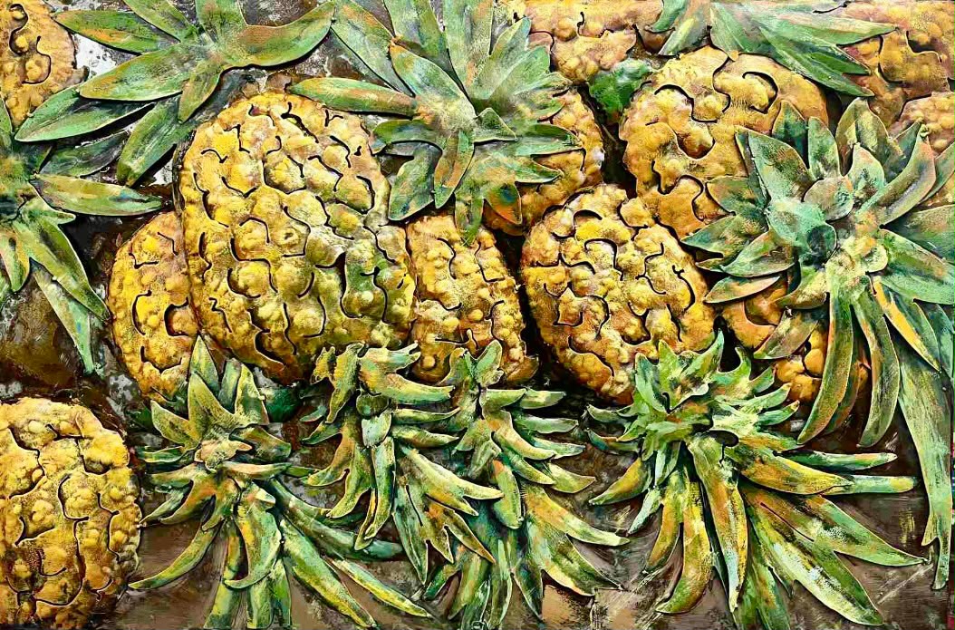 Tableau en relief Ananas Victoria — Nature inspiré de La Réunion | L'ART Réunion