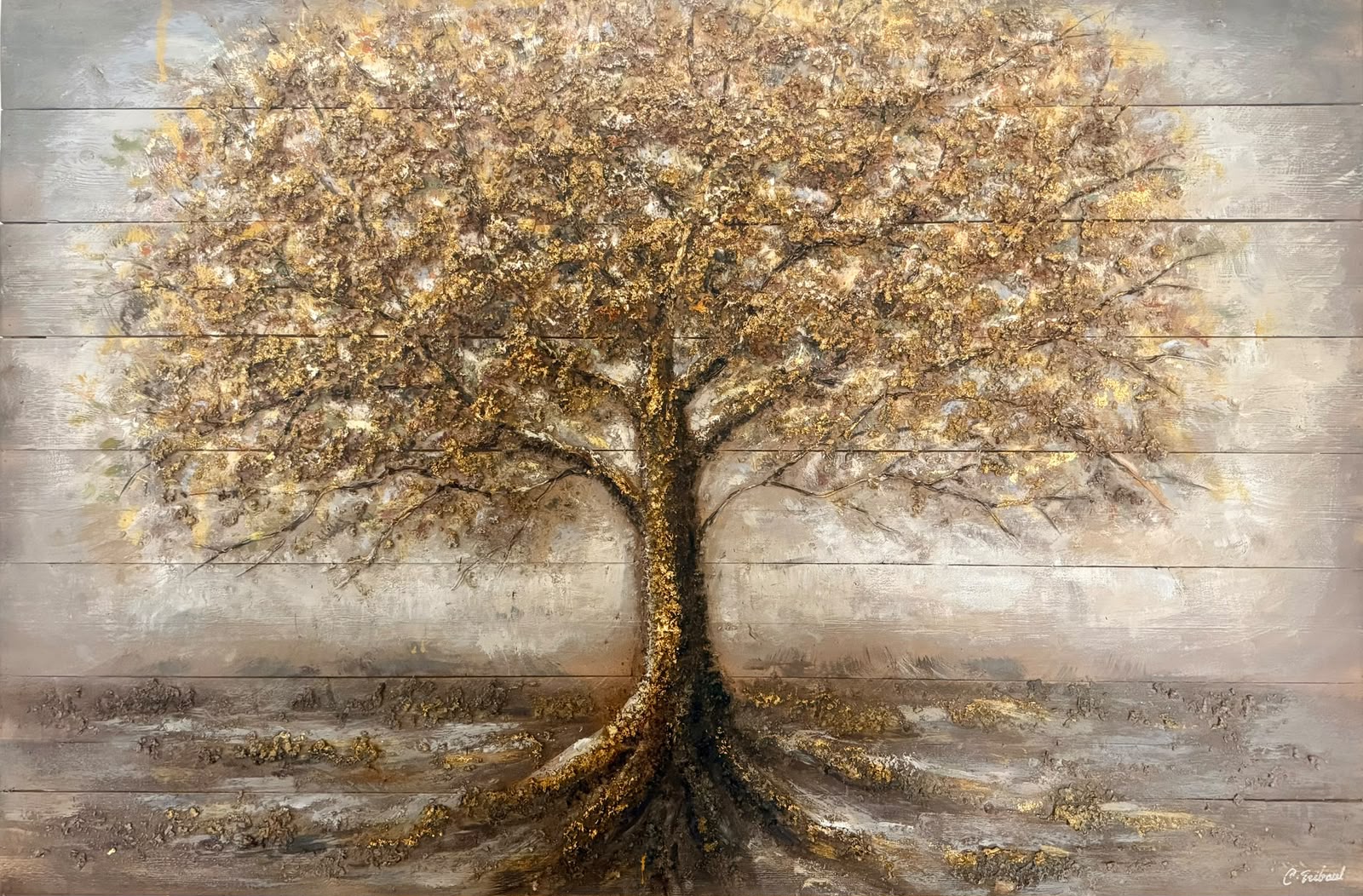 Tableau en relief Arbre de vie bois et métal — Culture inspiré de La Réunion | L'ART Réunion