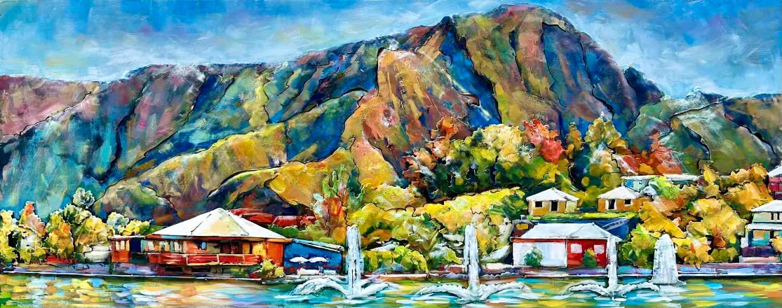 Tableau en relief Le lac de Cilaos — Paysages inspiré de La Réunion | L'ART Réunion