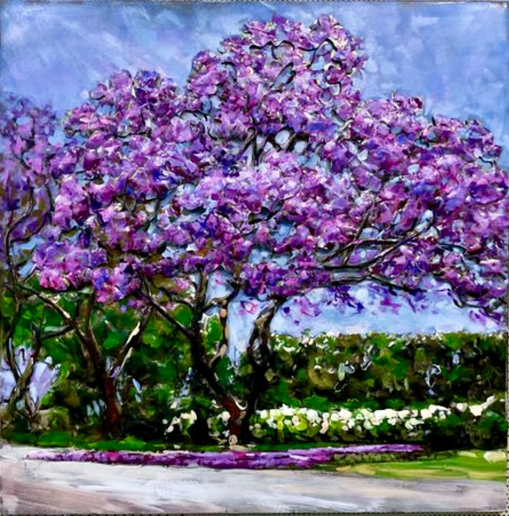Tableau en relief Le Jacaranda — Nature inspiré de La Réunion | L'ART Réunion
