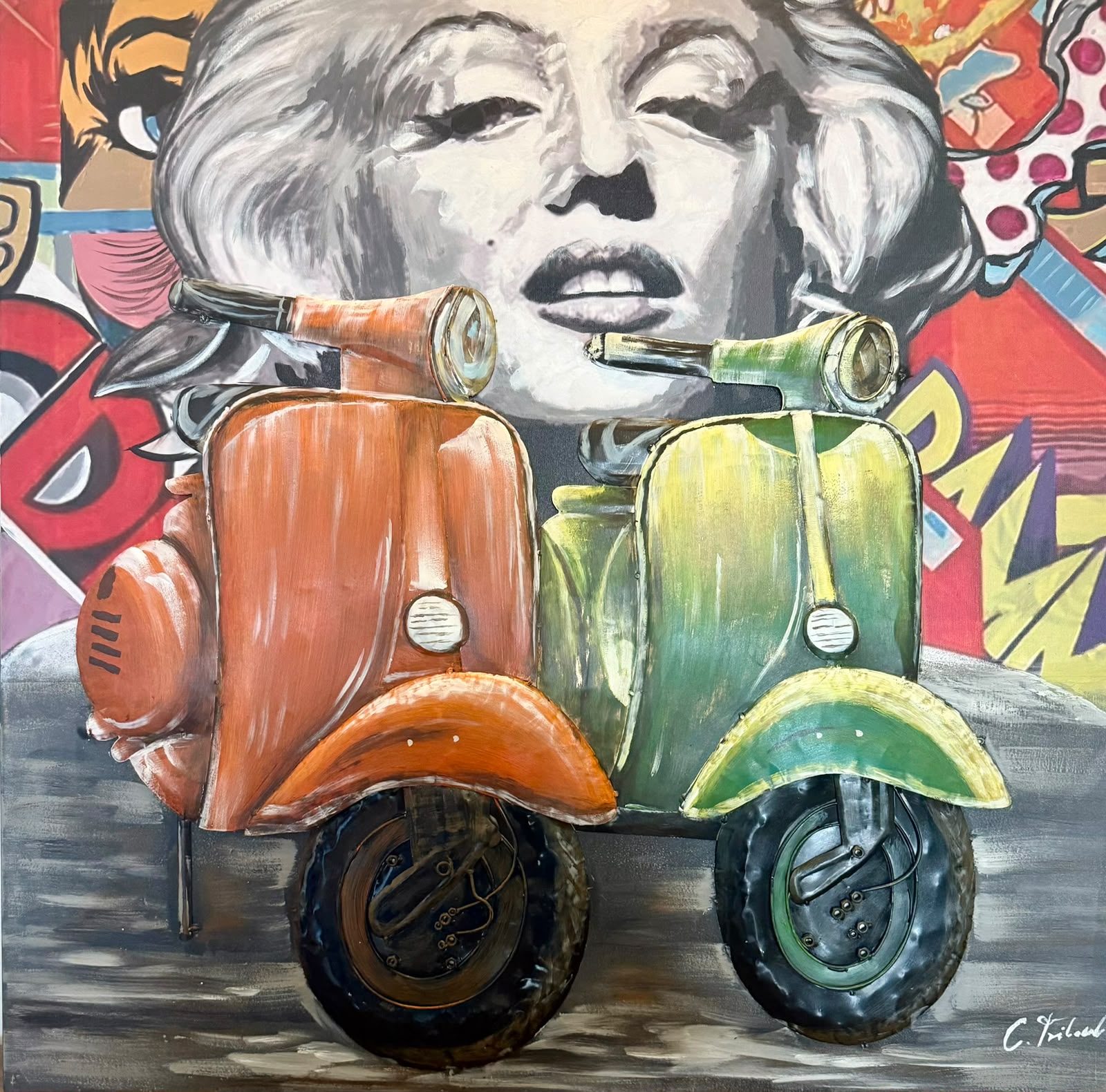 Tableau en relief Marilyn — Culture inspiré de La Réunion | L'ART Réunion